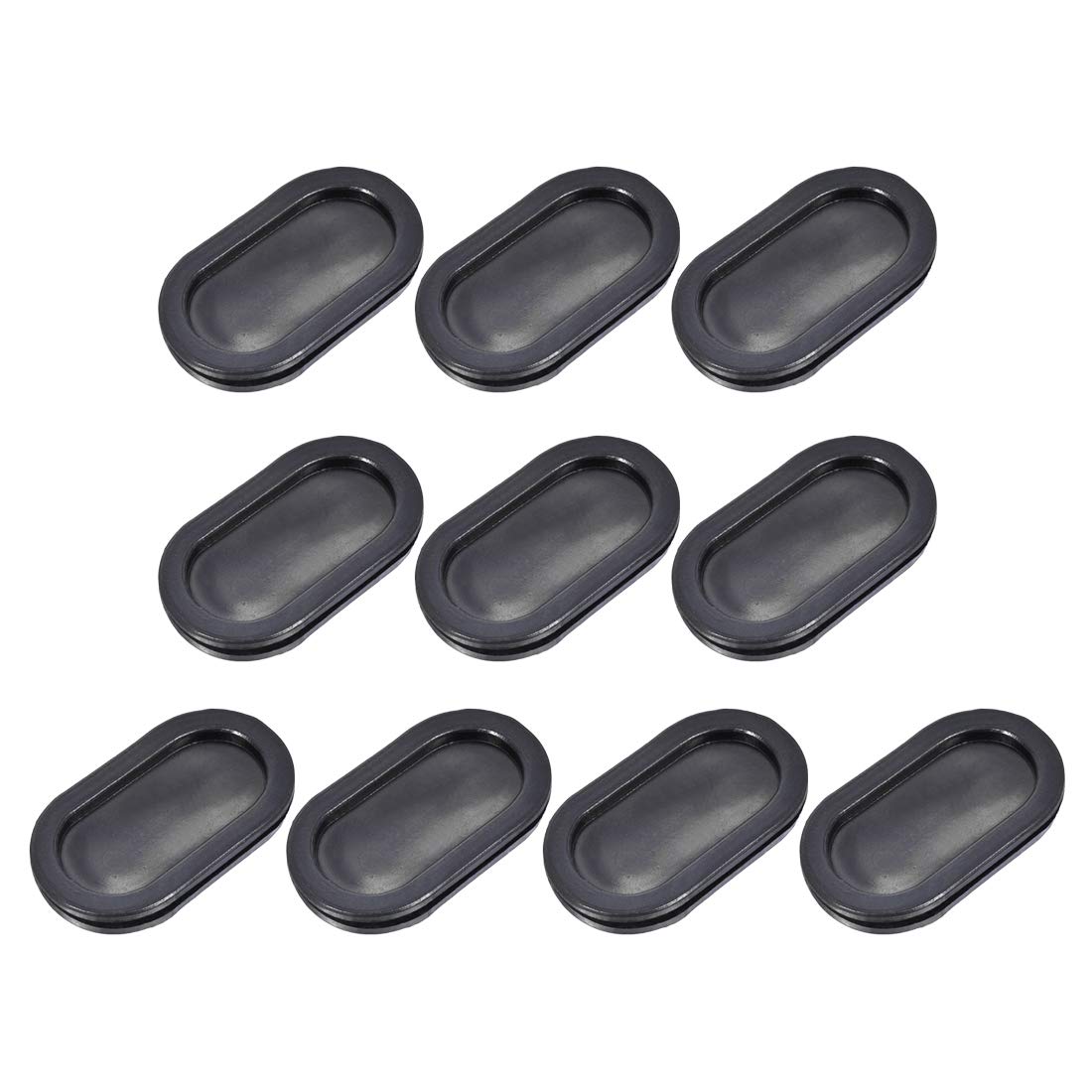 Sourcingmap Wire Protector Oil Resistant Armature Oval Rubber Grommets 30x65mm Mounting Dia 10Pcs