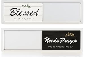TLOEP Dishwasher Magnet Clean Dirty Sign - Faith Kitchen Decor Slide Indicator, Farmhouse Style, Religious Housewarming Gift for Christian Women Mom