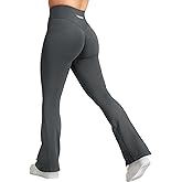 YEOREO Workout Mini Flare Leggings for Women Hidden Scrunch High Waisted Seamless Gym Leggings Brinklie 30" Yoga Pants