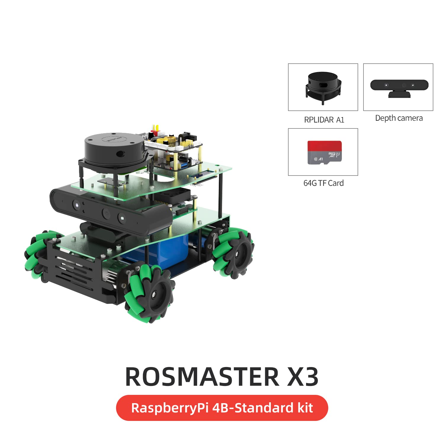 Mua Raspberry Pi 4B ROS Robot Lidar Mapping Navigation Depth Image 3D ...