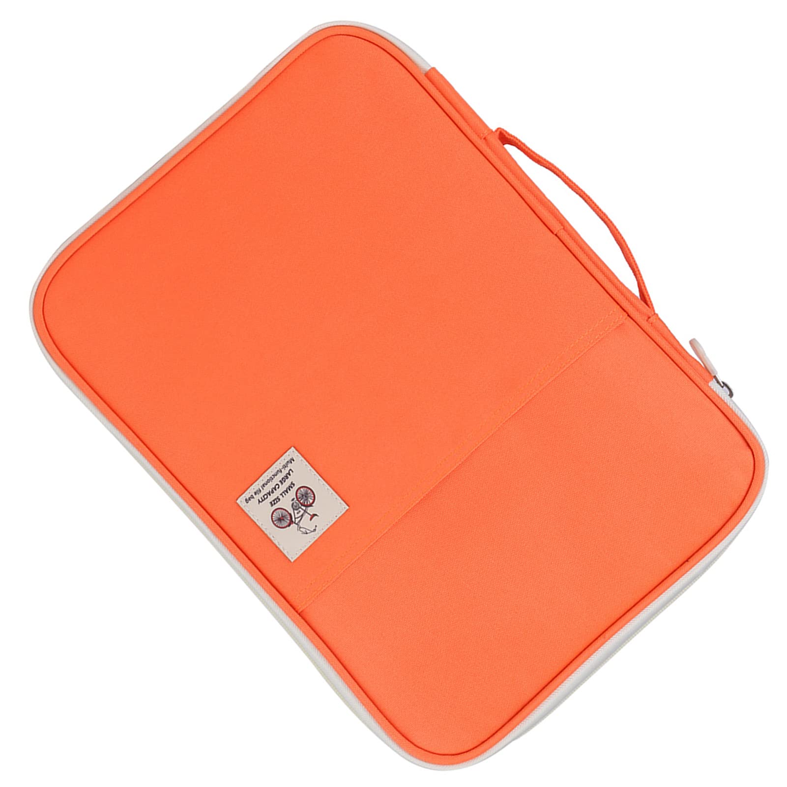 Hilitand 5Colors Functional A4 Document Bags File Folder Portfolio Organizer Computer Notebook Zippered Case(Orange)