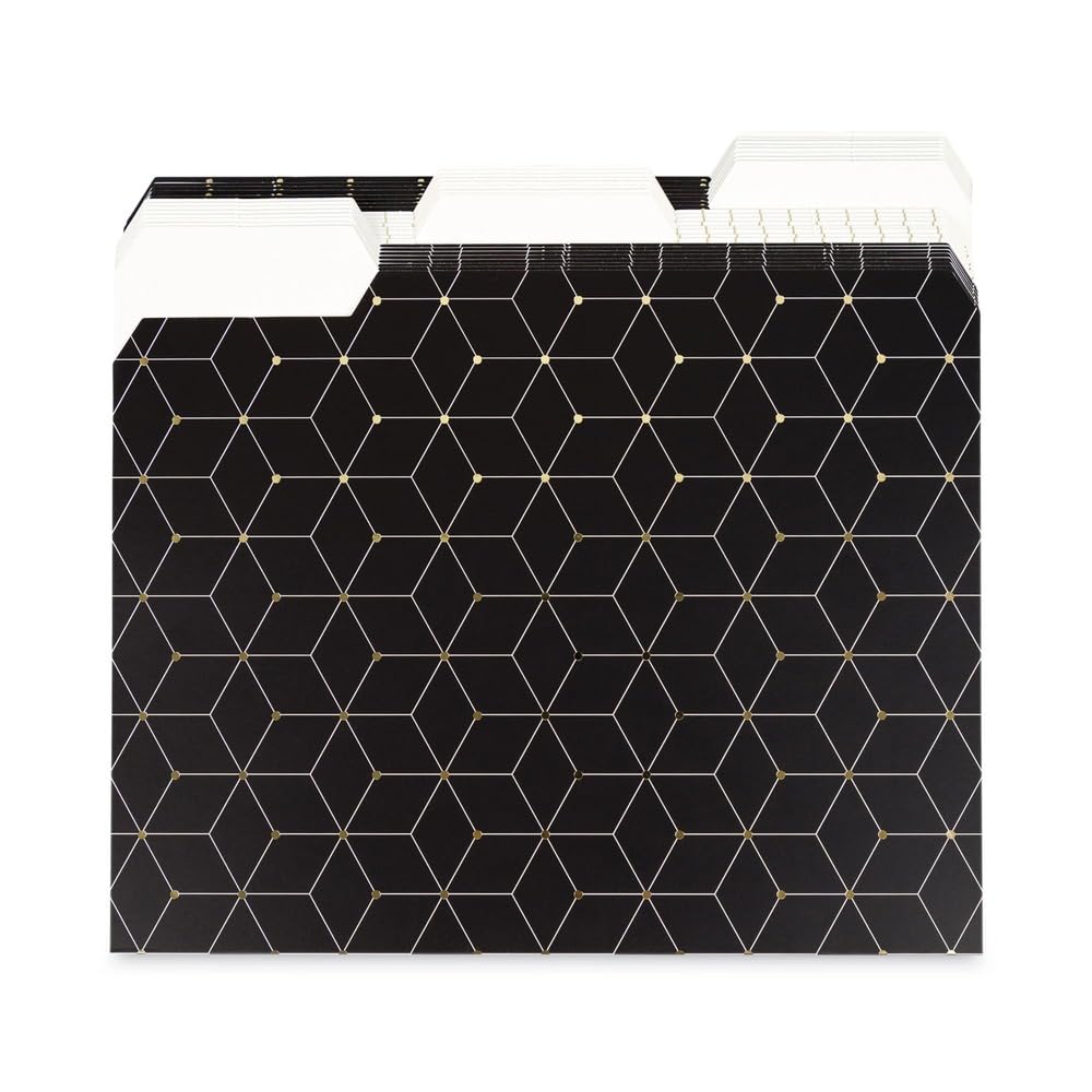 U Brands 3 Tab File Folders, Modern + Classic, 24 Count