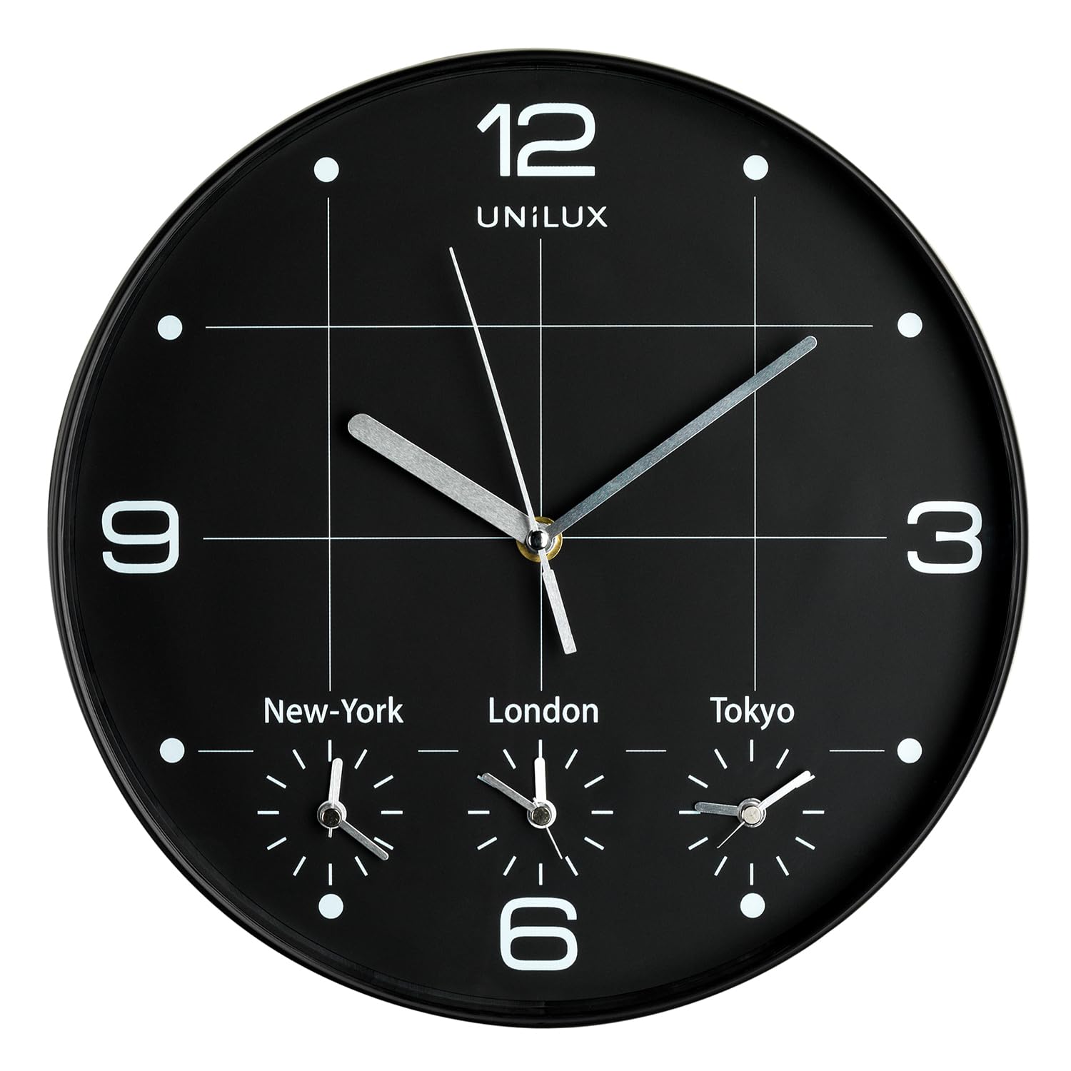 Unilux On Time Wall Clock 30 cm Black