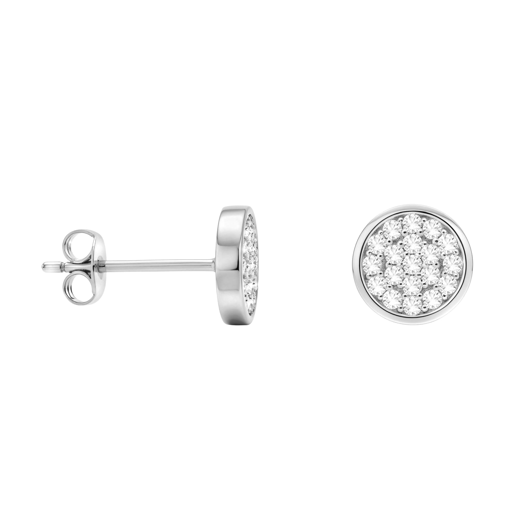 SOFIA MILANI - Women's Earrings 925 Silver - With Zirconia Stones - Circle Stud Earring - E0859