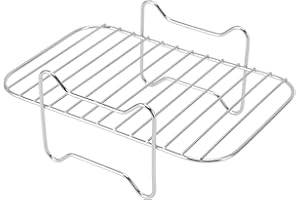 Air Fryer Rack for NINJAFOOD 8QT, Stainless Steel Fryer Steaming Rack Multipurpose Dehydrator Dishwasher Safe 2 Basket Food A