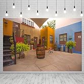 Mexican Living Backdrop for El Chavo Del Ocho Birthday Party Supplies 59x38in Cartoon Banner for Baby Shower Birthday Party