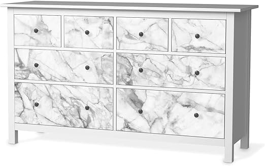Creatisto Klebe Folie Mobel Passend Fur Ikea Hemnes Kommode 8 Schubladen I Mobelfolie Mobel Folie Tattoo Sticker I Schoner Wohnen Fur Schlafzimmer Und Wohnzimmer Design Marmor Weiss Amazon De Kuche Haushalt