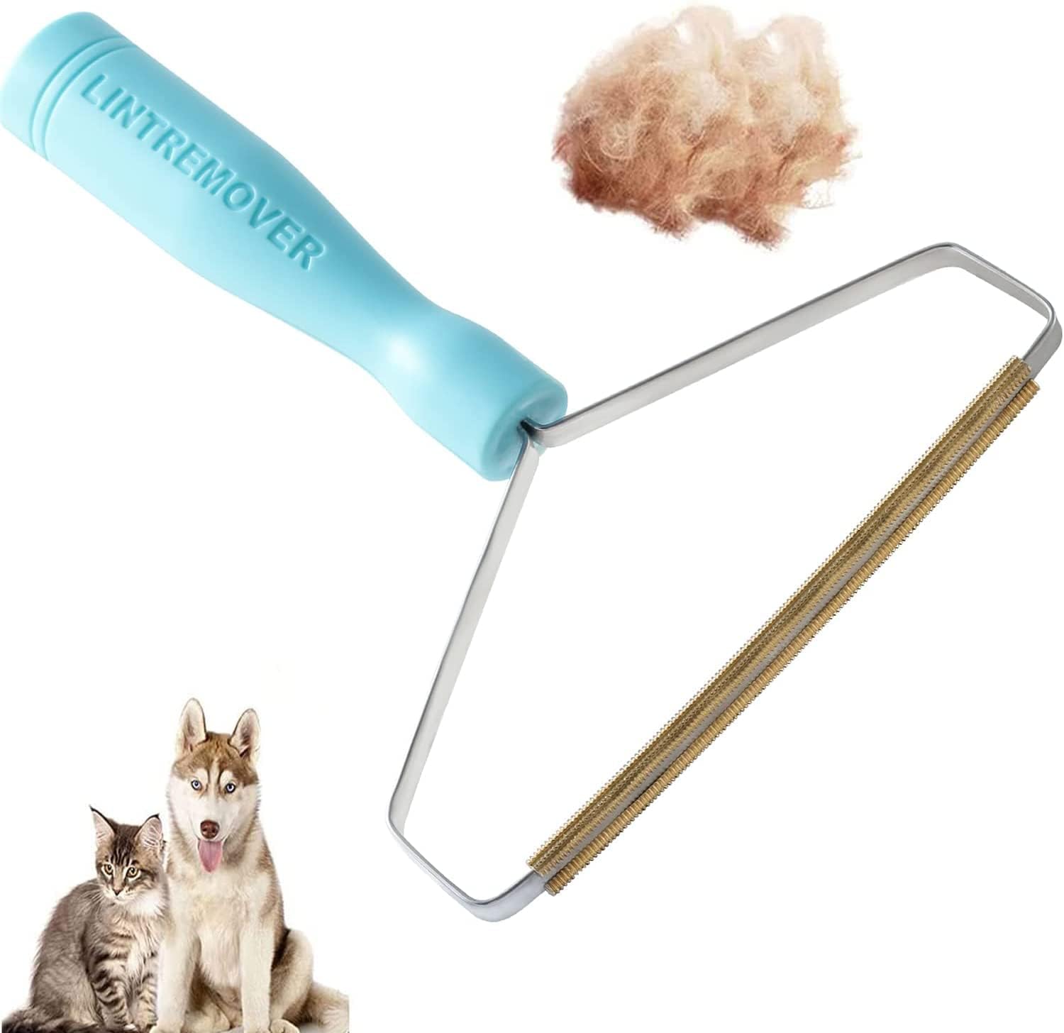 1 x Blue Magic Paws Lint Remover Lint Brush Pet Hair Remover Lint Remover for Carpets, Sofas and Animal Towers, Easy to Apply to Any Hair