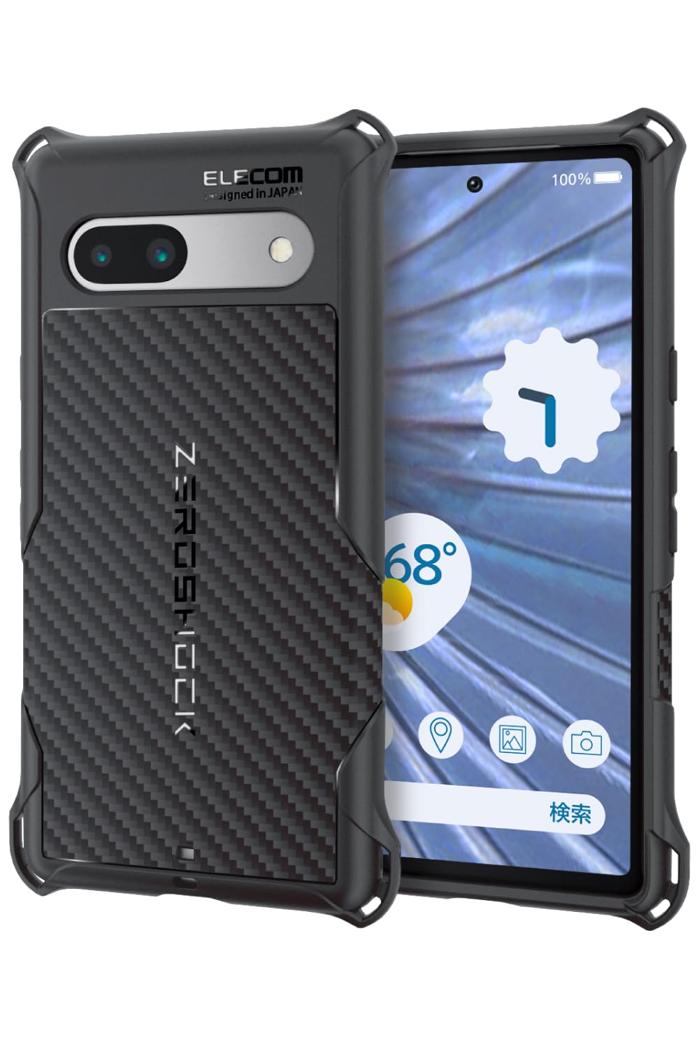 ELECOM PMWP231ZEROGBK Google Pixel 7a ZEROSHOCK グリップ エレコムの商品画像