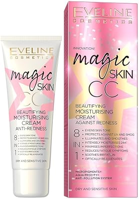 Magic Skin CC Feuchtigkeitscreme gegen Rötungen 8-in-1 mit Hyaluronsäure und Vitamin E, 50ml