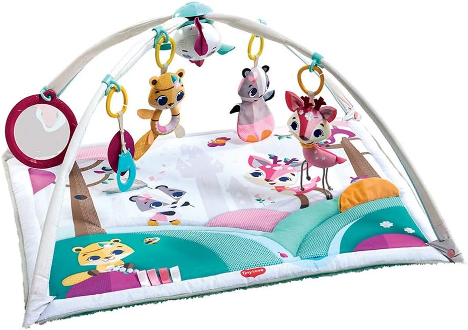 Tiny Love Gymini Deluxe, 2-in-1 Musical Baby Play Mat, 0+ Months, Versatile Baby Play Gym, 18 Activities