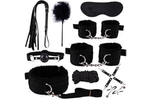 Restraints Set Sex Toys with Hand Cuffs Ankle Cuff Bondage Bondage for Sex 10 Pcs BDSM Leather Bondage Sets Restraint Kits fo