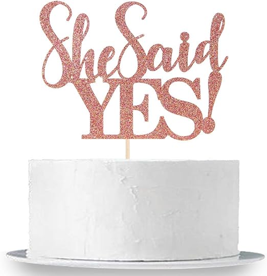 She Said Yes Cake Topper Party City Discounts Off 69