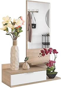 COMIFORT Recibidor Colgante - Mueble de Entrada con Cajón, Espejo y 3