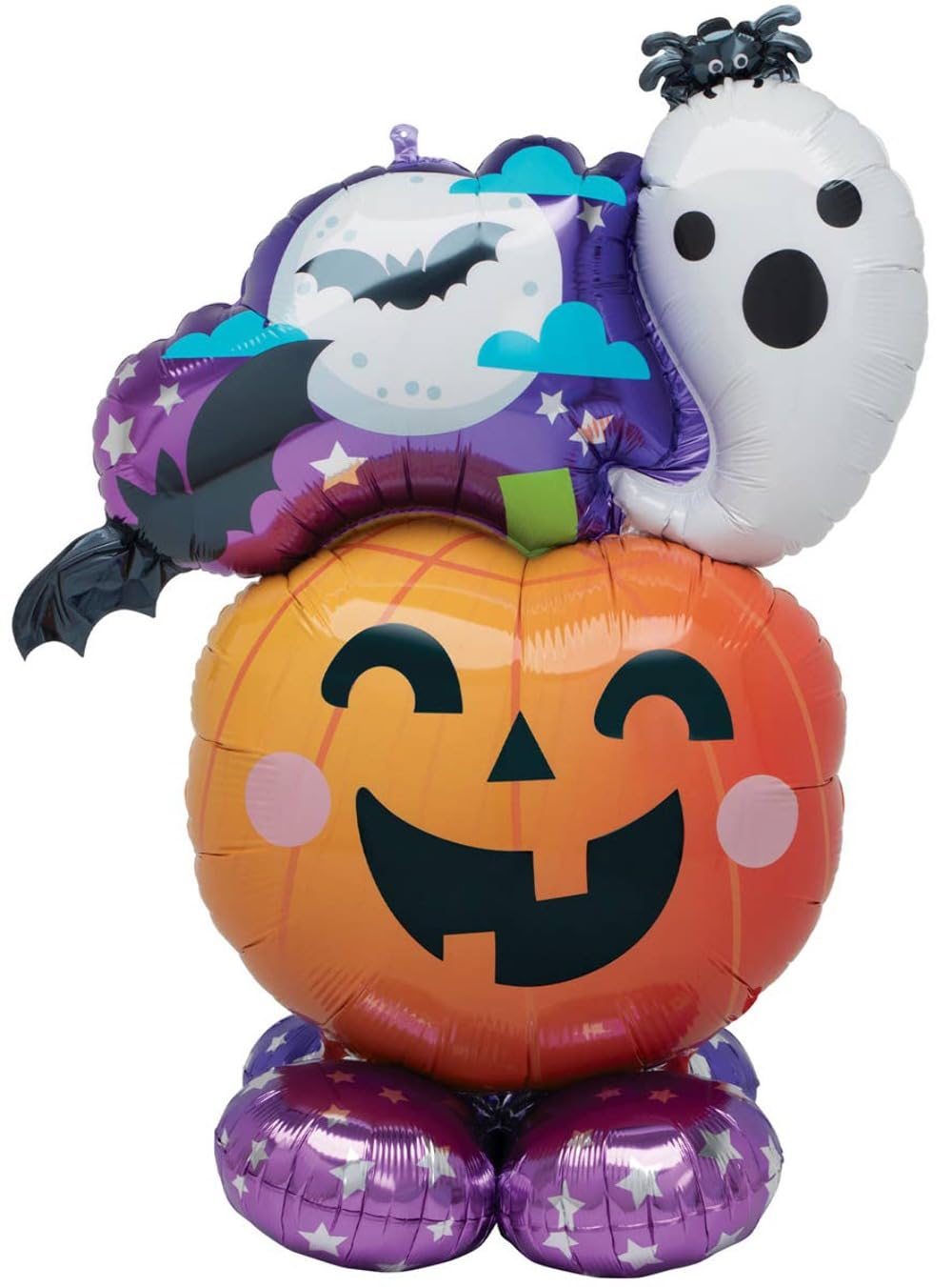 Amscan Anagram 4484111 - Halloween Spooky Ghost & Pumpkin AirLoonz Air-filled Foil Balloon - 53"