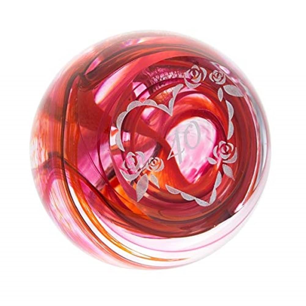 Caithness Glass U16027 Celebration-40, Ruby, 8x8x8 cm