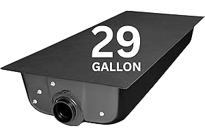 Ameri-Kart 29 Gallon RV Black Water Tank, Leak-Proof RV Water Storage Tank for Toilets in Campers, Trailers, Motorhomes, and RVs, End Discharge, 54" x 22" x 9" (HT-175)