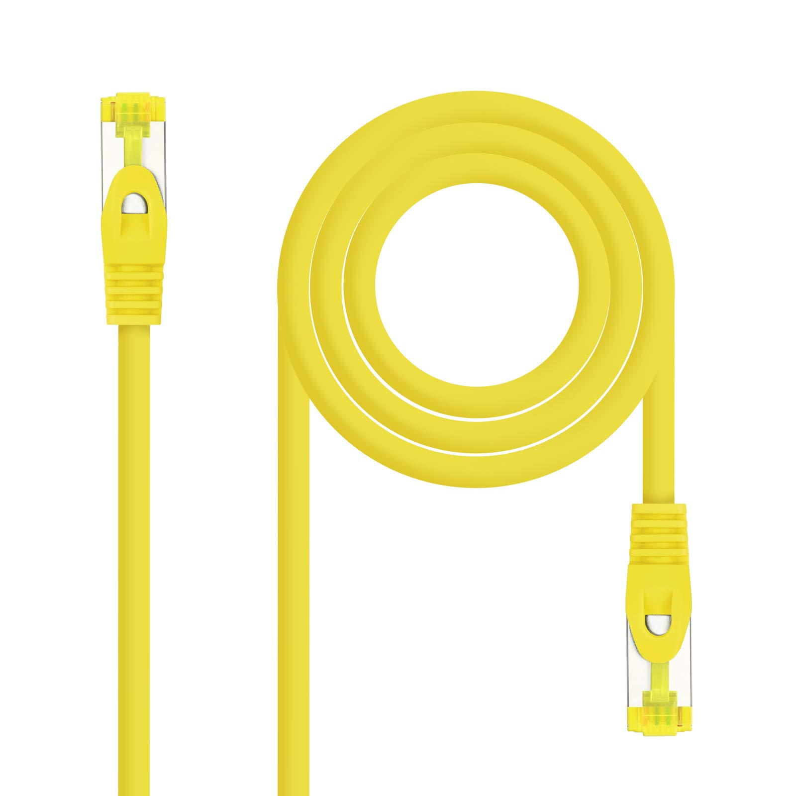NanoCable 10.20.1900-Y RJ45 LSZH Cat.6A SFTP Ethernet Network Cable, AWG26, 100% Copper, Allogen Free, Yellow, 0.5m Hose