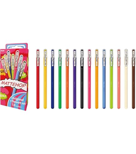 Amazon.com: Pentel Hybrid - Milky Gel Rollerball Pen - K108 - Set