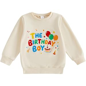 GOOCHEER Birthday Outfit Toddler Baby Boy 1st/2nd/3rd/4th Birthday Long Sleeve Sweatshirt Fall Smash Cake Birthday Clothes