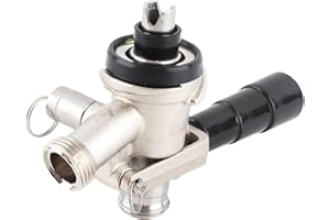 Beer Dispenser, S Type Keg Coupler with Safety Pressure Relief Valve for Home Brewing System