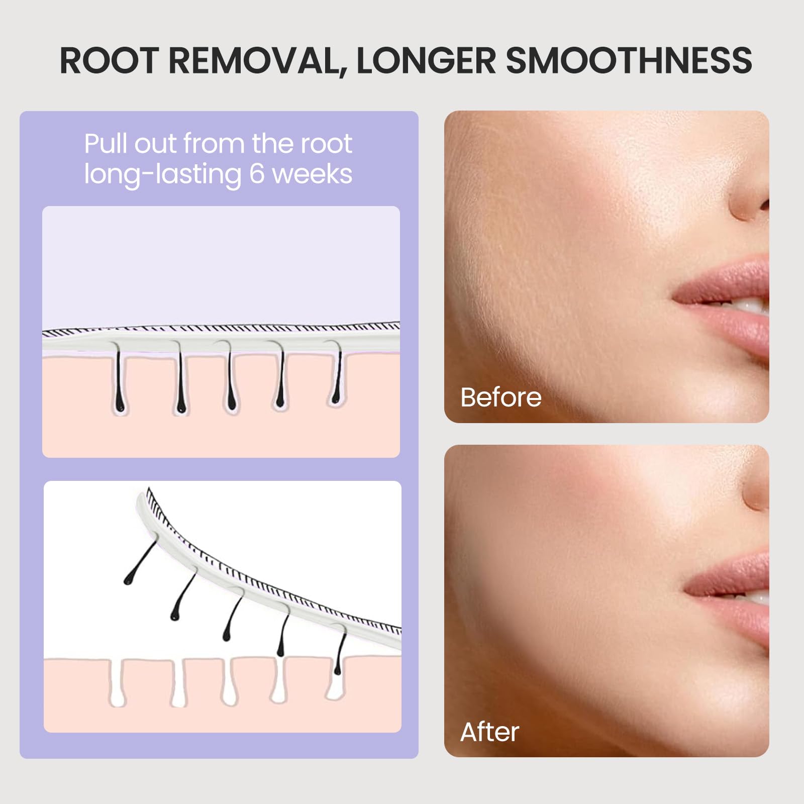 AUZEAL Face Wax Kit for Women, Lip Facial Waxing Kit with 26 Wax Sticks, 100g Waxing Beads, Long Lasting Facial Hair Removal, USB Fast Heat, Smart Constant Temp, Travel or Home Use