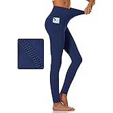 KOWBEAR Womens Yoga Leggings 4-Way Stretch High Waisted Tummy Control Pant with Pocket Workout Athletic Gym Casual Pants