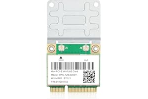 Mini PCIe WiFi 6E Card | Tri-Band 6GHz 802.11AX Wireless Adapter with Bluetooth 5.3 | 5400Mbps for Laptop PC | Windows 11/10 