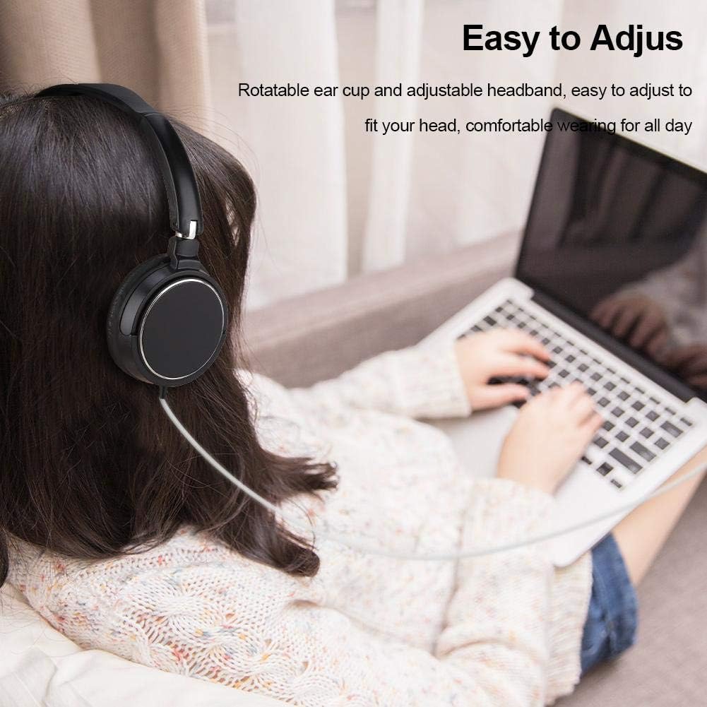 Lazmin Over Ear Headphone, Foldable Compact Wired Headset Stereo HiFi Music Headphone Support TF Card, FM automatic search - Image 5