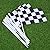 LUOEM Racing Stick Flags Mini Racing Flags Black White Checkered Flag On Stick for Nascar Tiny Car Sport Events Decoration Supplies,Pack of 50