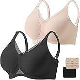 Gailife Womens Wireless V Mesh Comfortable Bra Seamless Bralette Push Up Bras No Underwire Supportive Tshirt Everyday Bras