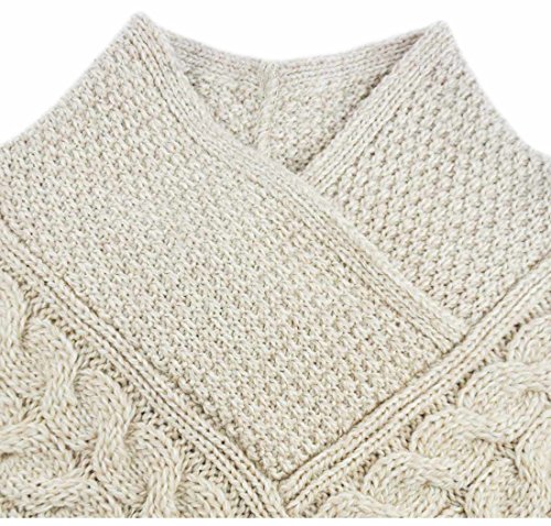 Aran Cable Poncho Parsnip