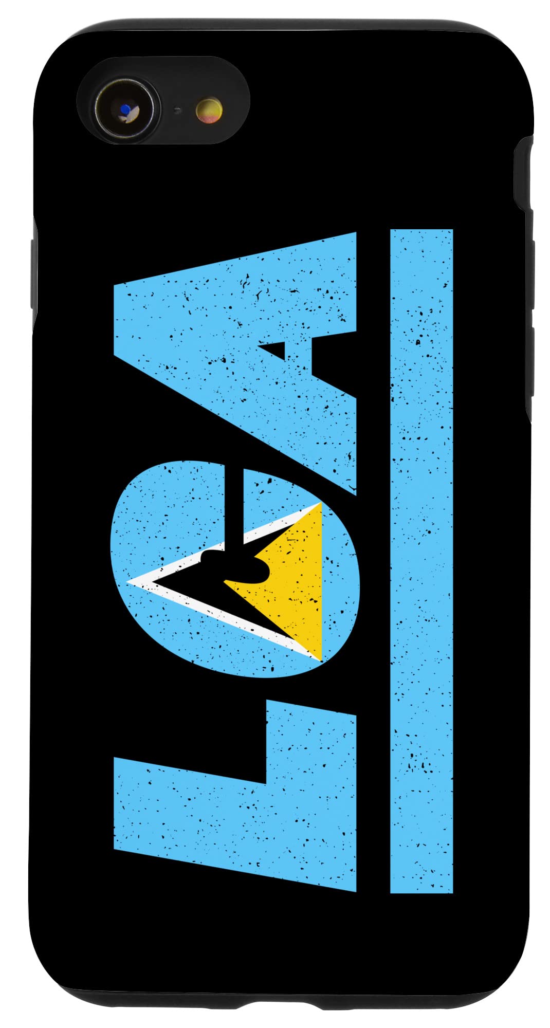 iPhone SE (2020) / 7 / 8 St. Lucia Design LCA. Saint Lucia Outfit with Flag Case