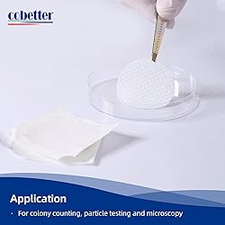 COBETTER 100Pack MCE Gridded Membrane Filter 47mm