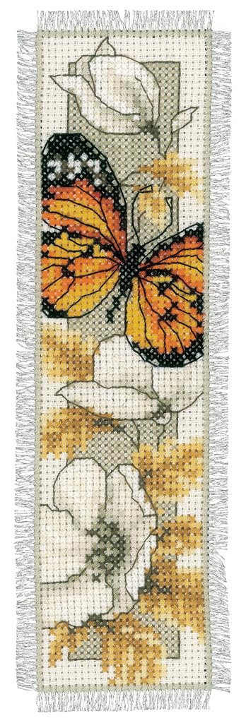 Vervaco Bookmark Butterfly 2 Counted Cross Stitch Kit, Multi-Colour