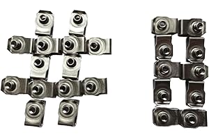 ZS2YOUTOYOU #8-32 Stainless Steel U -Style Clip-On Nut,U-Type Fasteners (Pack of 50)