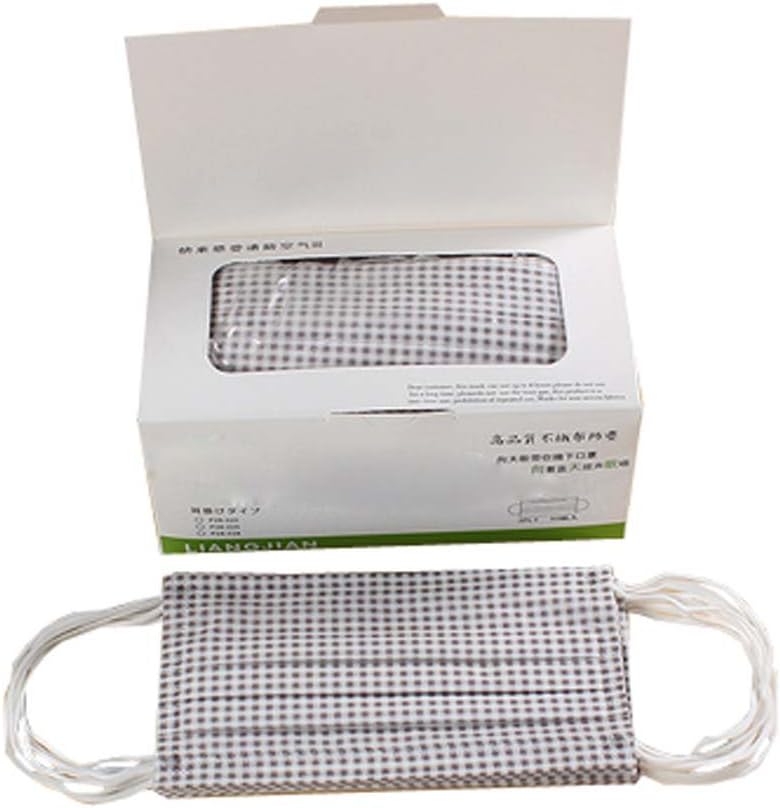 Earloop Medical Dental Surgical Face Masks, Gary, Box of 50,3 ply,Lattice