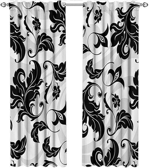Amazon Com Shenglv Floral Curtains Panels Flower Leaves Ivy