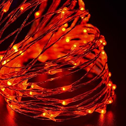 ALight House Christmas 3AA Battery Operated 9.8feet 30leds Led silver Wire String Fairy Lights color changing (Red)