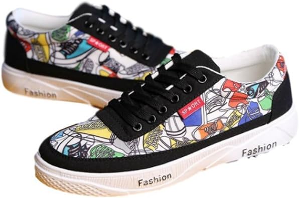 Amazon フルールアンフェ 27 カラフル メンズ スニーカー シューズ おしゃれ スニーカー柄 Shoes カラフル レインボー Fu 4505 Fleuruneffe フルールアンフェ スニーカー