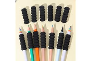 20PCS Foam Pencil Holder Grips Black Pen Grippers Pencil Cushion Pen Holder Sponge Grips Painting Drawing for Adults (3.5x1x1