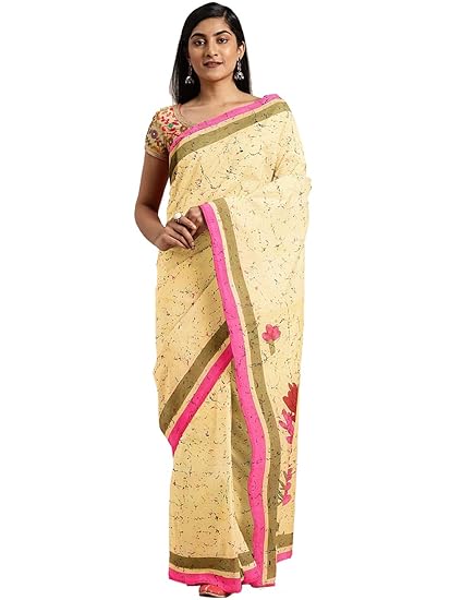 Shibori Tie and Dye Handcrafted Saree and Blouse BHKPSA0087