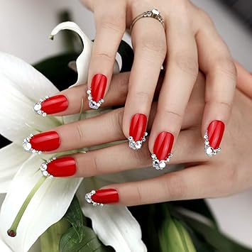 Get Amazon Com Artplus Fake Nails 24pcs Christmas Red Silver Glittering With Diamonds False Nails With Glue Full Cover Coffin Long And Large Nails Art Beauty For iPhone Free Wallpaper Amazon Com Artplus Fake Nails 24pcs Christmas Red Silver Glittering With Diamonds False Nails With Glue Full Cover Coffin Long And Large Nails Art Beauty For iPhone Free