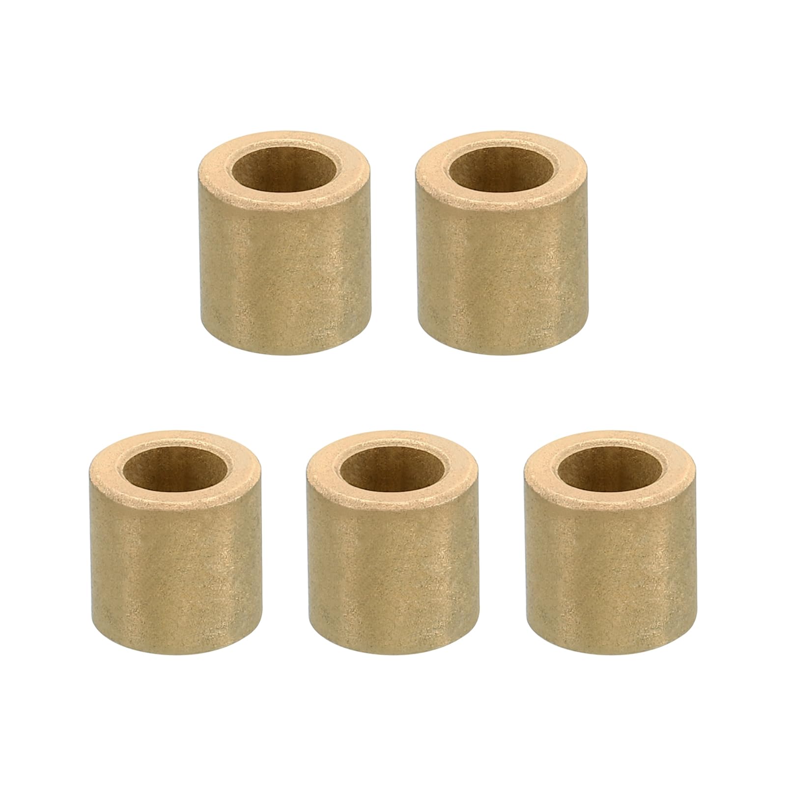 PATIKIL M6 Brass Spacers, 5 Pcs Metal Spacer Brass 6mm ID x 10mm OD x 10mm L Brass Spacers Screw Standoff for 1/4inch or M6 Screw Bolts