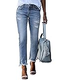EVALESS Womens Jeans Stretchy High Waisted Pull On