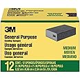 3M Sanding Sponge Block, 12-Pack, Medium Grits, 3-3/4 in x 2-5/8 in, Designed For Sanding Wood, Paint, Metal, Plastic or Drywall, Features 3M Abrasive, Made with Durable Flexible Foam (CP002-12P)