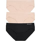 Bonds Seamless Invisi Hipster Underwear in Cotton-Rich Blend for Women, 3-Pack