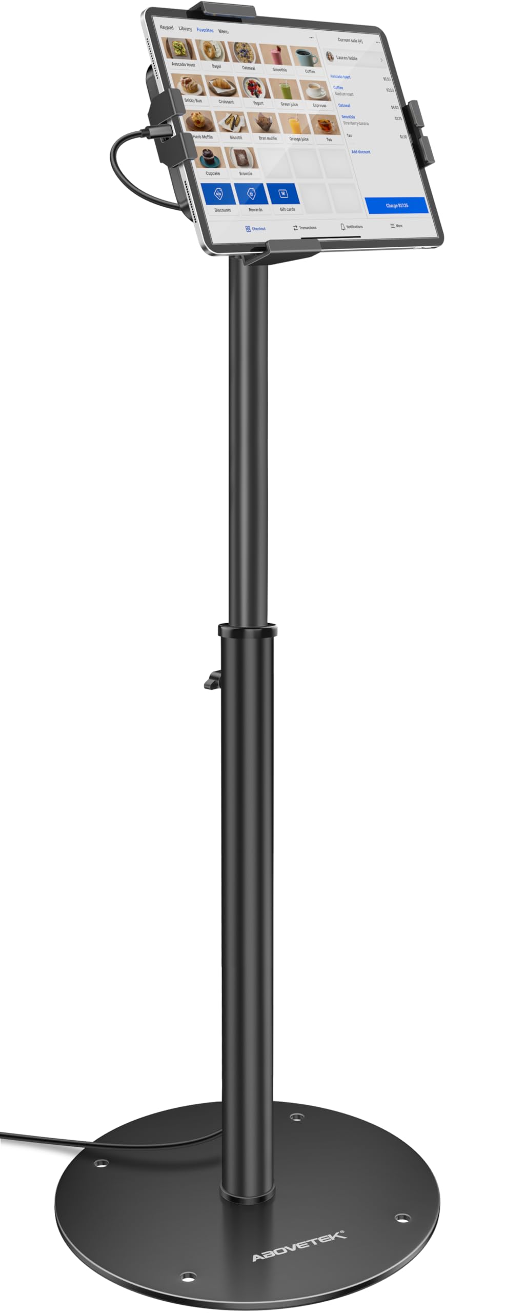 AboveTEK iPad Kiosk Floor Stand - Height Adjustable