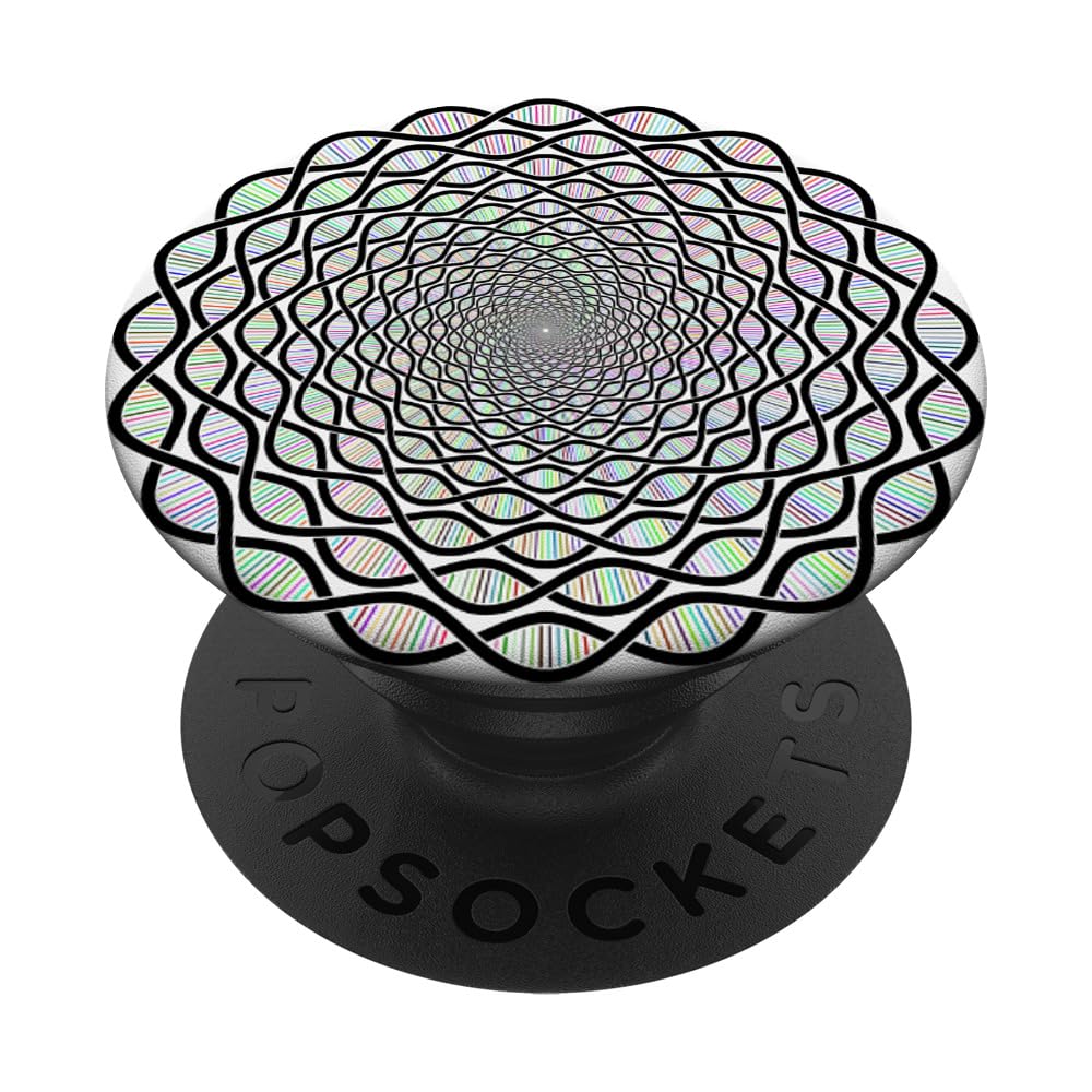 DNA Helix Design Spiral multicolor PopSockets Swappable PopGrip
