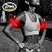 BSEEN LED Armbands - 2 Pack Light Up Armband, Reflective Running Gear, Glowing Running Lights, Sports LED Wristband for Runners, Joggers, Pet Owners, Cyclists (Red)